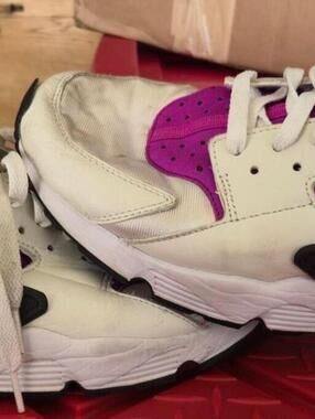 Nike Air Huarache Run 2018 MAGENTA YELLOW WHITE RUNNING SHOES SZ 10